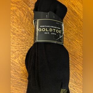 Gold Toe Men's 3 Pk Black Socks Extended Size 12-16 New
